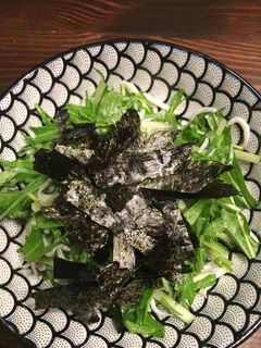 水菜としらすで☆海苔サラダ-レシピのメイン写真