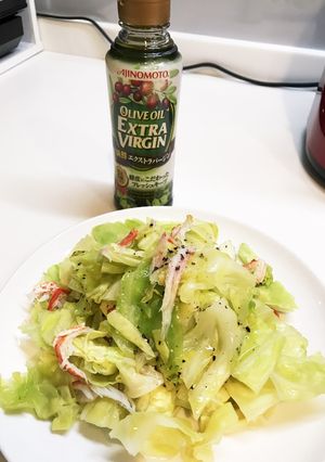 蒸しキャベツとカニの温サラダ-レシピのメイン写真