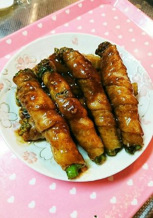 菜の花を食べよう！豚バラ巻き♡-レシピのメイン写真