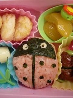 簡単★てんとう虫のデコおにぎり弁当♪-レシピのメイン写真