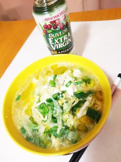 簡単☆塩ラーメンでスープパスタ風.*・゚-レシピのメイン写真