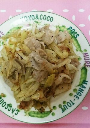 ☆キャベツの芯とセロリの豚バラ炒め☆-レシピのメイン写真