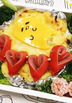 キャラ弁に♡彼弁に♡ハート赤ウインナー♡-レシピのメイン写真