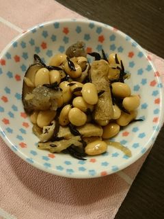 圧力鍋で簡単! 大豆と蒟蒻、乾物の煮物-レシピのメイン写真