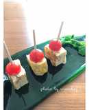 お花見に☆桜エビの卵焼きピンチョス
