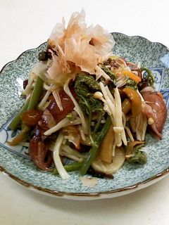 ホタルイカと山菜炒り煮にオリーブオイル-レシピのメイン写真