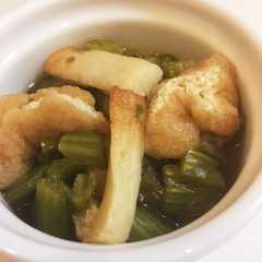 รูปของ 【常備菜】青菜と油揚げの煮浸し