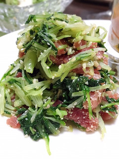 チーズたっぷり♡水菜と生ハムのサラダ-レシピのメイン写真