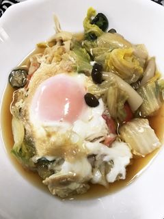 白菜としめじの卵とじ-レシピのメイン写真