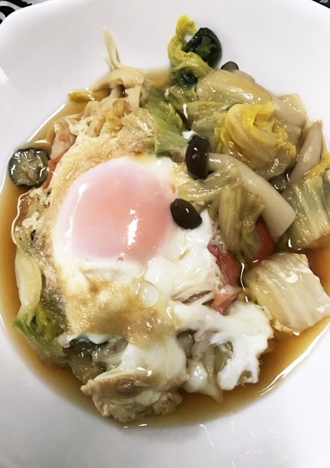 白菜としめじの卵とじ-レシピのメイン写真