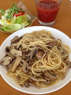 アヒージョ残りオイルできのこパスタ-レシピのメイン写真