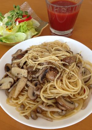 アヒージョ残りオイルできのこパスタ-レシピのメイン写真