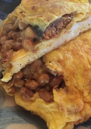 納豆&サンマの蒲焼きの卵焼き-レシピのメイン写真