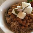 納豆と大根の桜漬けのご飯