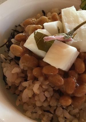 納豆と大根の桜漬けのご飯-レシピのメイン写真