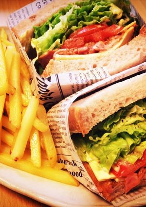 カフェ風サンドイッチ-レシピのメイン写真