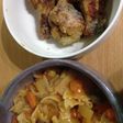 ザンビア風トマトパスタとフライドチキン
