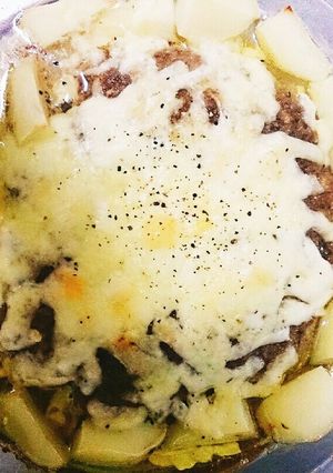 オーブンで楽チン♪巨大ハンバーグ☆-レシピのメイン写真