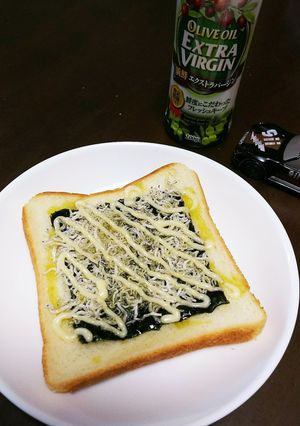 じゃこ海苔トーストひとかけオリーブオイル-レシピのメイン写真