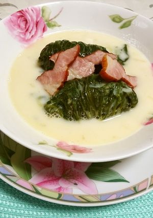 生ハンバーグでロールレタス-レシピのメイン写真