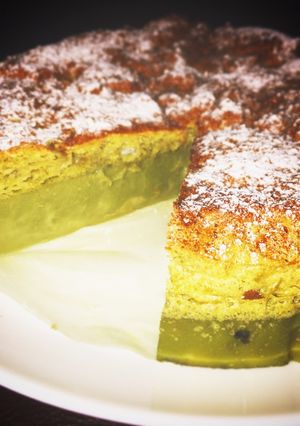 甘さ控えめ!抹茶のマジックケーキ-レシピのメイン写真