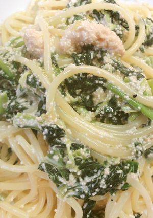 明太子とほうれん草のクリームパスタ-レシピのメイン写真