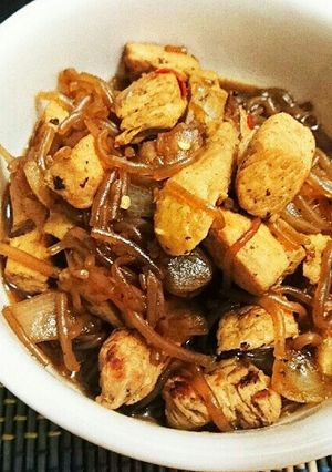 簡単 鶏肉とレンコンのピリ辛煮-レシピのメイン写真
