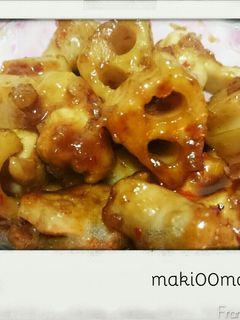 【簡単】レンコンと鶏肉のピリ辛炒め-レシピのメイン写真