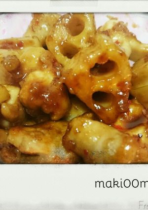【簡単】レンコンと鶏肉のピリ辛炒め-レシピのメイン写真