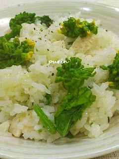 菜の花と鶏肉の炊き込みご飯-レシピのメイン写真