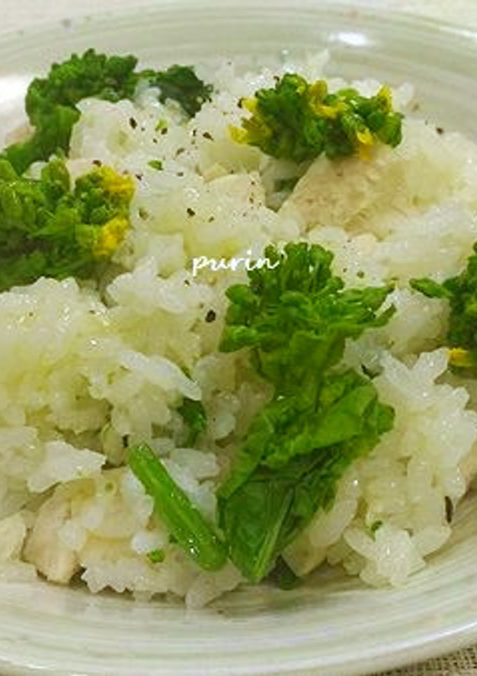 菜の花と鶏肉の炊き込みご飯-レシピのメイン写真
