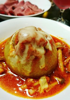 丸ごと玉ねぎの肉詰め-レシピのメイン写真