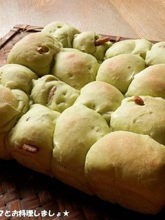 HBで簡単★かりんとう入り抹茶ちぎりパン-レシピのメイン写真