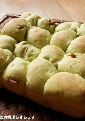 HBで簡単★かりんとう入り抹茶ちぎりパン-レシピのメイン写真