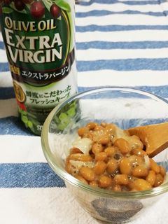 スッキリ!オリーブオイルと新たま納豆♡-レシピのメイン写真