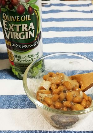 スッキリ!オリーブオイルと新たま納豆♡-レシピのメイン写真
