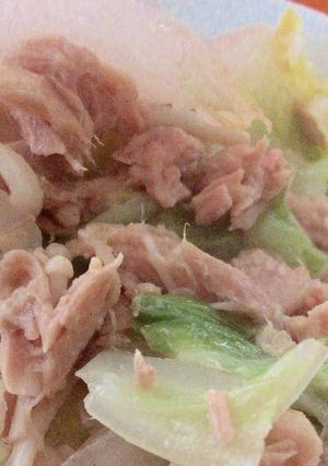 塩だけ☆簡単♪ツナとえのき白菜の炒め物-レシピのメイン写真