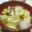 ブロッコリーの茎のお味噌汁