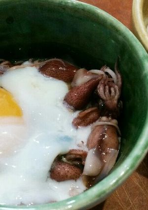 ホタルイカ温玉のせ-レシピのメイン写真