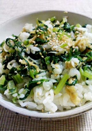 小松菜とちりめんじゃこの混ぜご飯-レシピのメイン写真