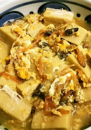 早春☆つくしと高野豆腐の卵とじ-レシピのメイン写真