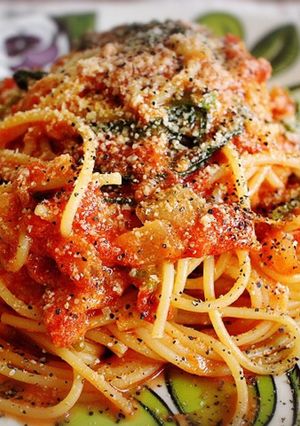 ツナとほうれん草のトマトクリームパスタ♡-レシピのメイン写真