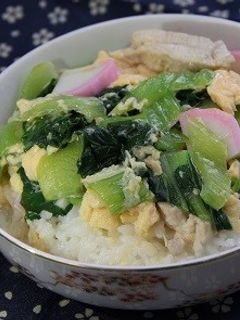 チンゲンサイのたまごとじ丼-レシピのメイン写真