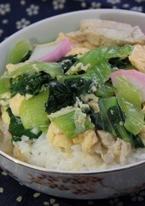 チンゲンサイのたまごとじ丼-レシピのメイン写真