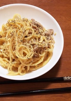 ナットウカルボナーラ-レシピのメイン写真