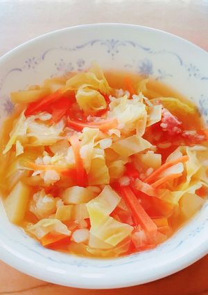 栄養満点！もち麦コンソメスープ-レシピのメイン写真