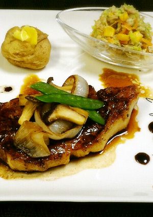 バルサミコ醤油のトンテキ☆豚肉ステーキ-レシピのメイン写真