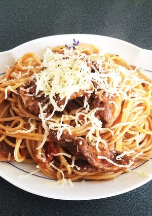 豚肉とほうれん草のトマトソースパスタ-レシピのメイン写真