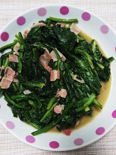 ホウレン草のバターソテー-レシピのメイン写真