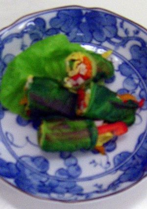 カラフル野菜の砧巻き★サラダ菜で巻いて♪-レシピのメイン写真